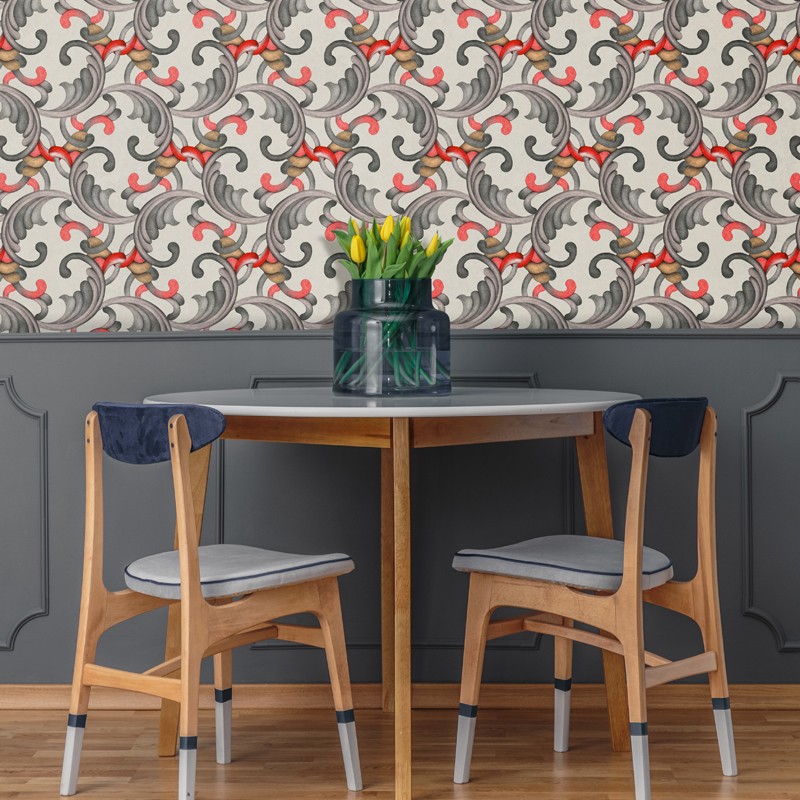Papel pintadoTres Tintas Rúbrica Romance RU3403-2