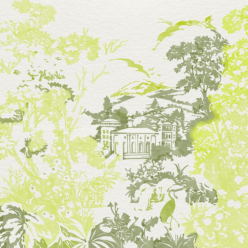 Mural Coordonné Metamorphosis  Neo Tapestry Lime 8800151