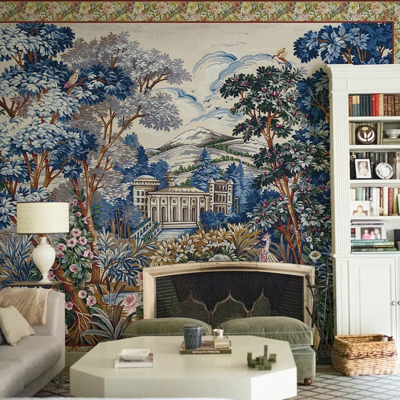 Mural Coordonné Metamorphosis Tapestry Blue 8800141