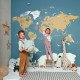 Mural infantil Caselio Our Planet World Map OUP102032066
