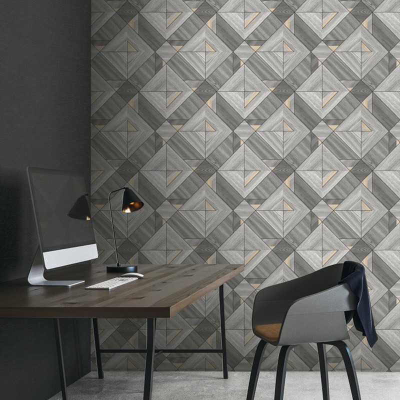 Papel pintado Kemen Graphite de Casa Mia RM90400
