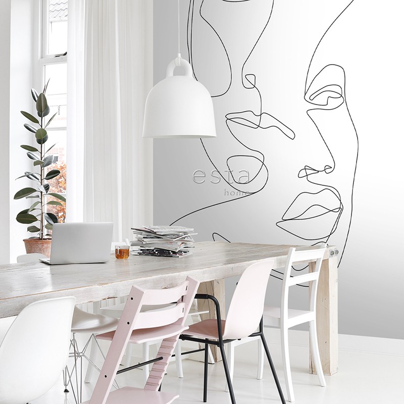 Black & White 158933 Mural ESTAhome 155-158936