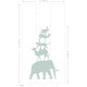 Mural infantil ESTAhome Let's Play!  Stack of Animals 153-158921