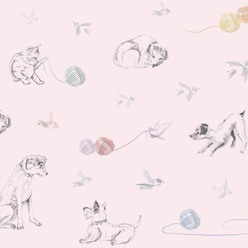 Papel Pintado AtelierWall Collection 2021 Best Friends Pink A20 006
