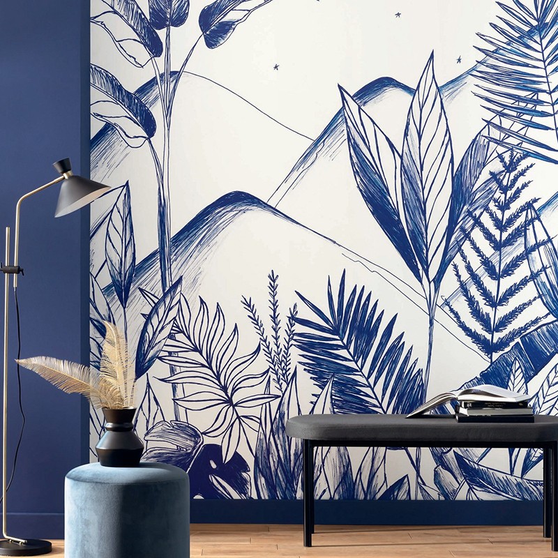Mural Caselio Only Blue Tropical Night ONB102736260