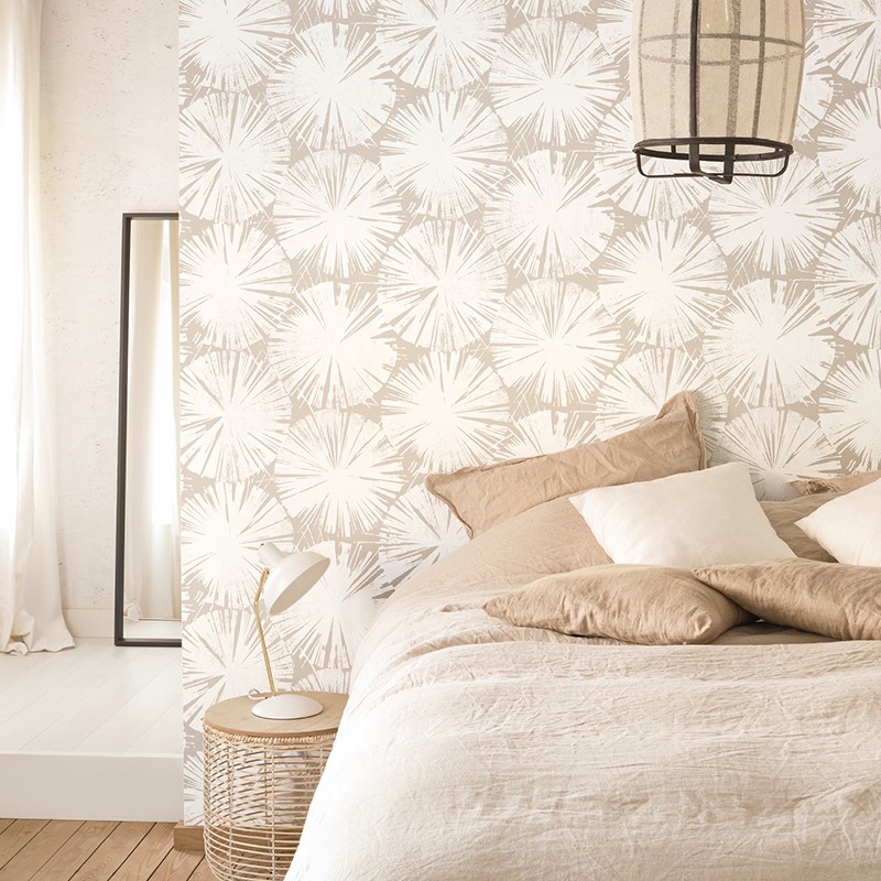 tienda online telas & papel  decorar las paredes del dormitorio de  matrimonio con papel pintado