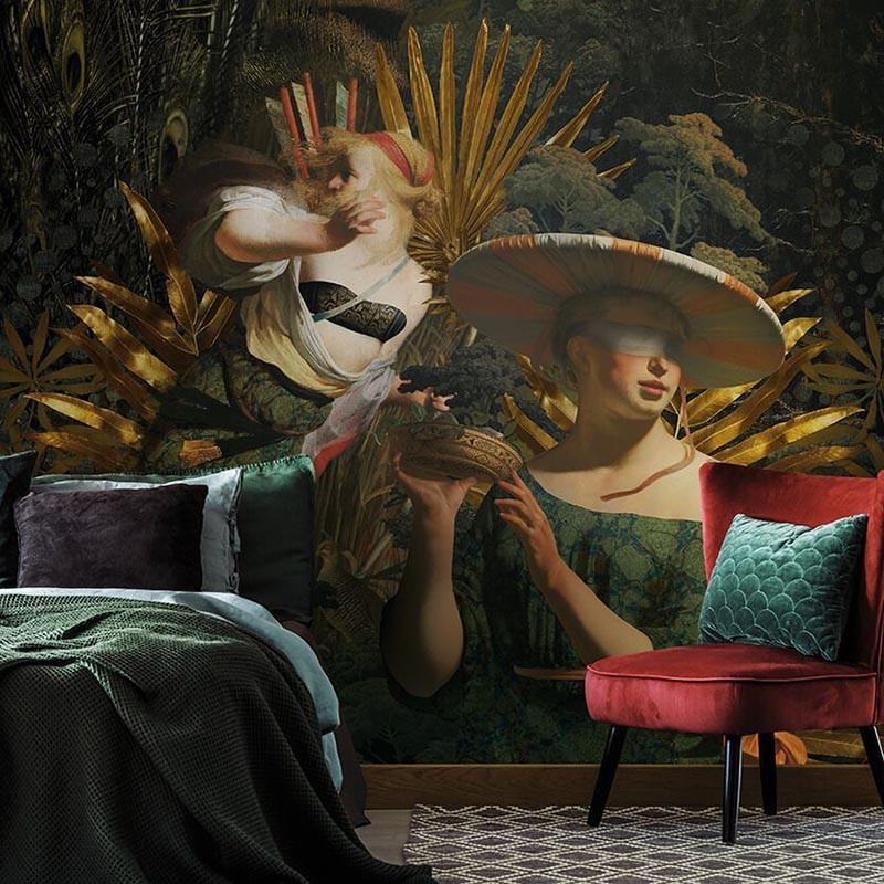 Mural Muance Collection 2 Cobalt Veni Vidi Amavi MU12094