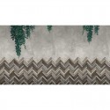 Fishbone Bricks MU12047 Mural Muance Cobalt