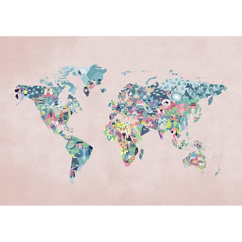 Mural Decorativo Coordonné Random Kids Diversity Map 9700062
