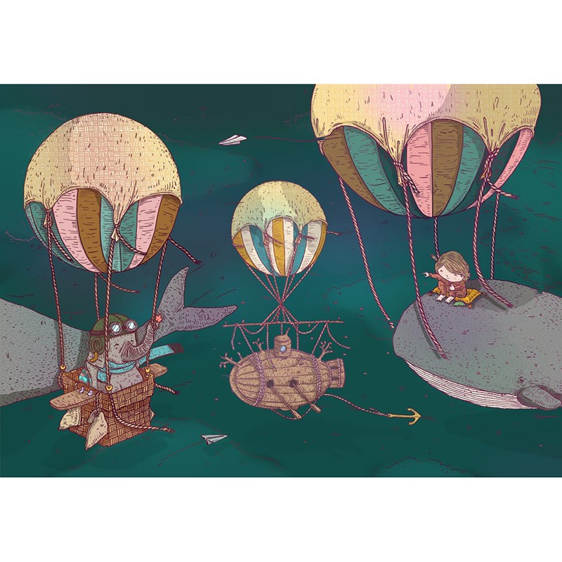 Mural Decorativo Coordonné Random Kids Balloon Rides 9700033