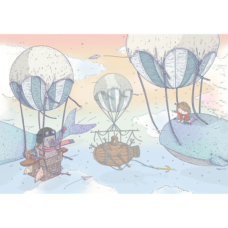 Mural Decorativo Coordonné Random Kids Balloon Rides 9700031