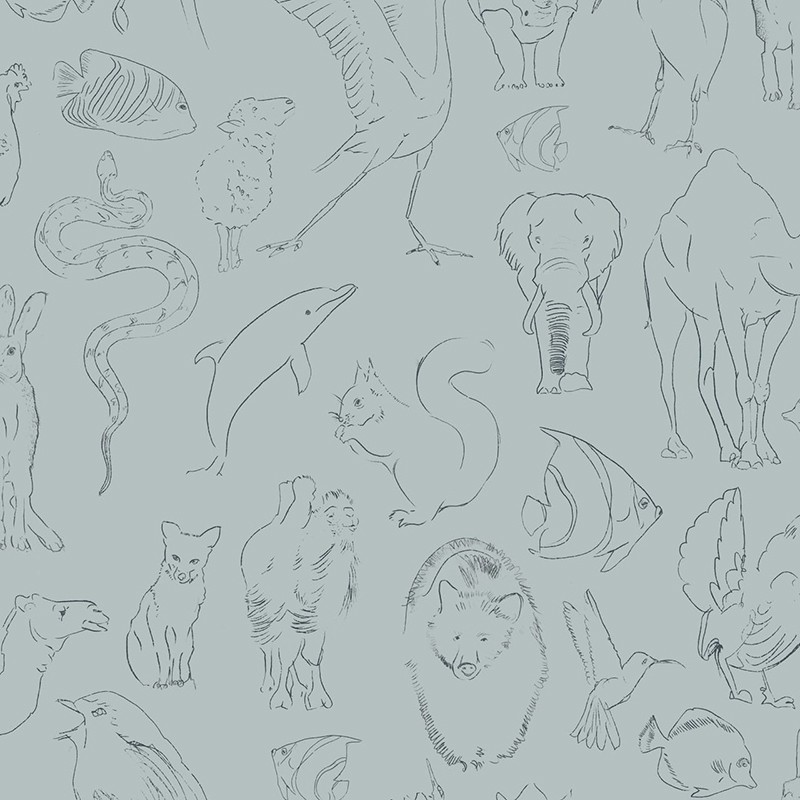 Papel Pintado Coordonné Random Kids Zoology Chalk 9700184