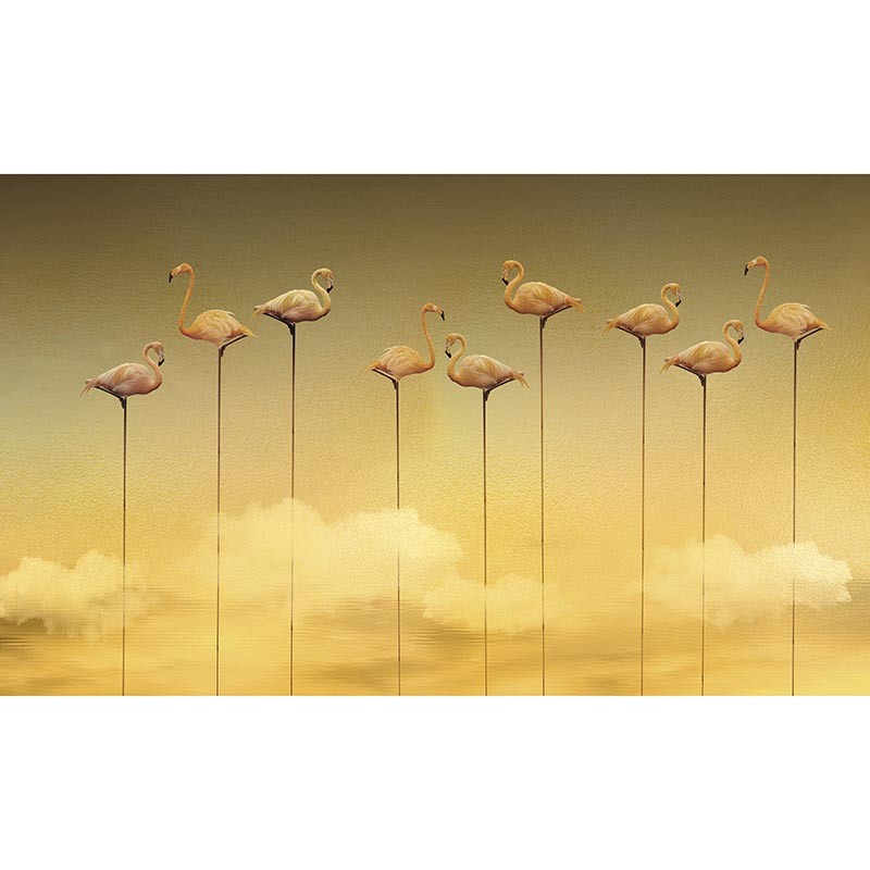 Mural Decorativo Tres Tintas Dankie Flamingos M3911-3