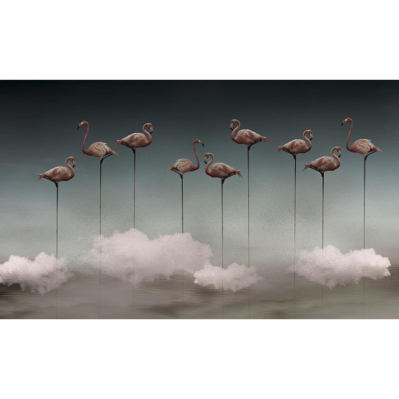 Mural Decorativo Tres Tintas Dankie Flamingos M3911-2