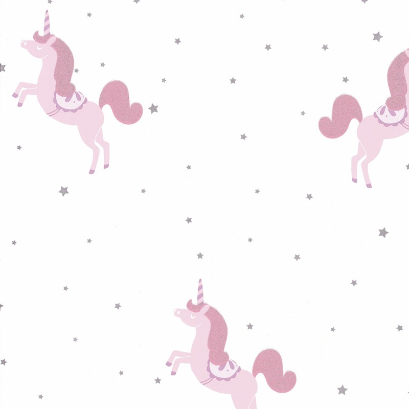 Papel pintado infantil Caselio Girl Power Princess Unicorns GPR100795402 a