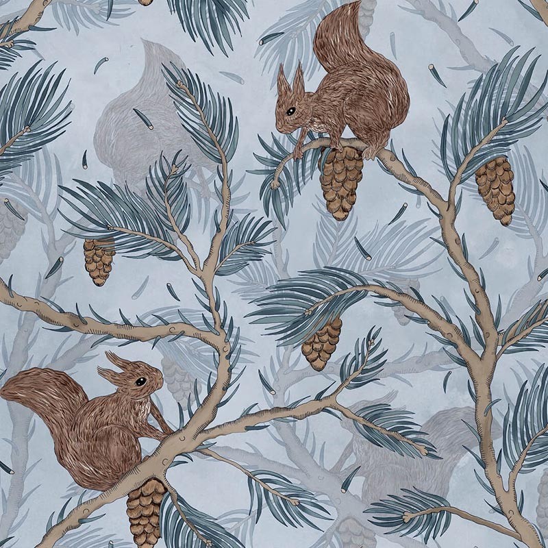 Papel Rebel Walls Dreamland Squirrel Mountain Sky R17982