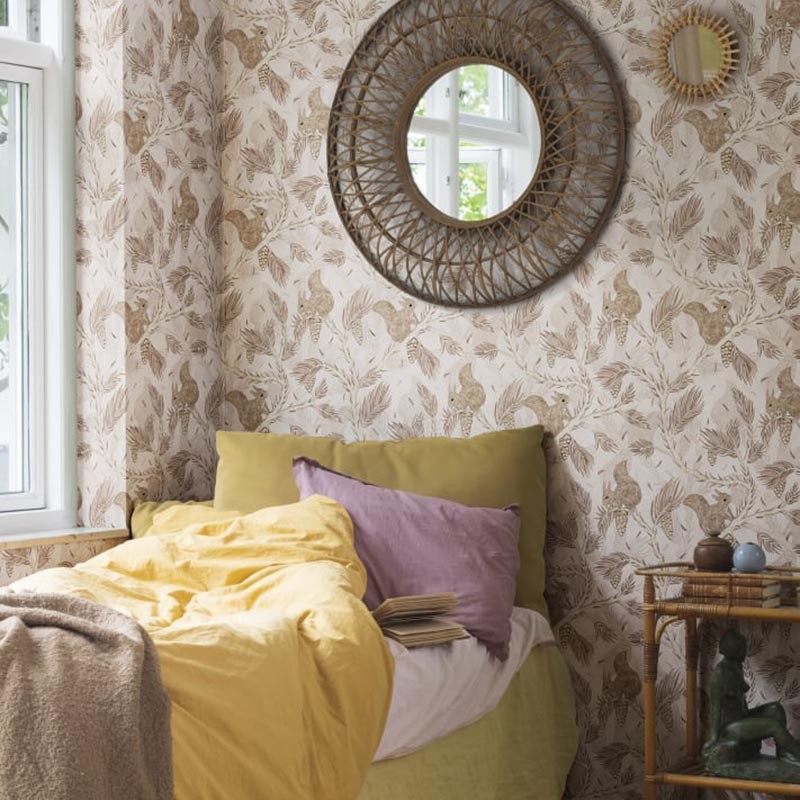 Papel Rebel Walls Dreamland Squirrel Mountain Pink R17981