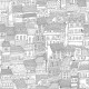 Papel Rebel Walls Dreamland Dream Town Graphite R18091