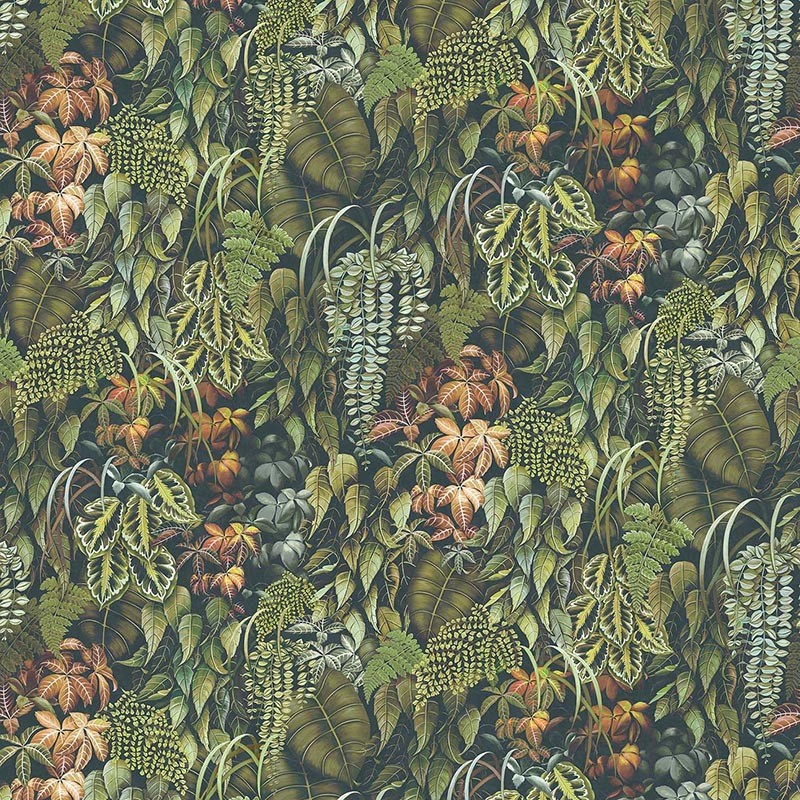 Papel pintado Osborne & Little Green Wall Olive W7687-02