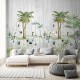 Mural pdwall Nature Wallpaper Palmeras y Grullas 01A39401