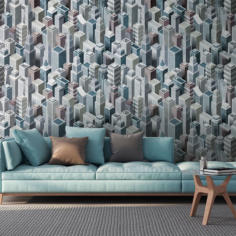Mural Decorativo Moderno con Edificios | Modern Wallmurals de pdwall