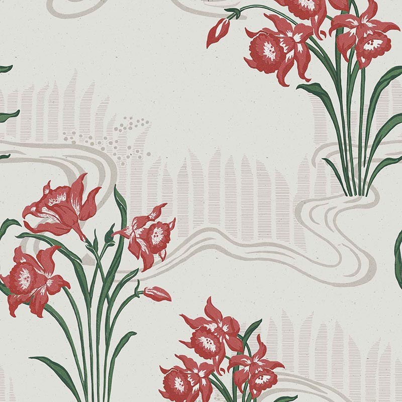 Papel Pintado Coordonné Feria Candela Carmesí A00230