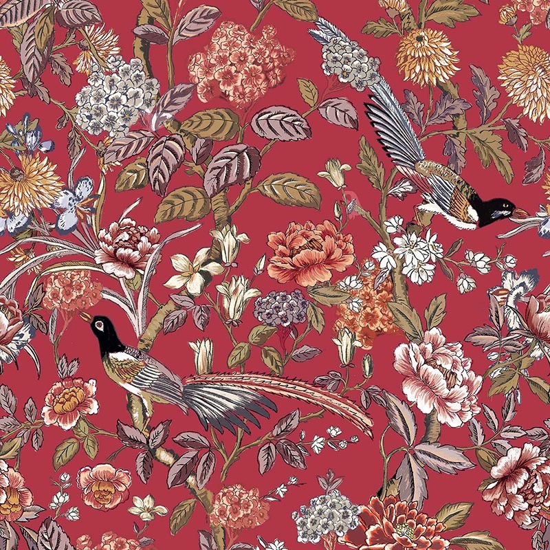 Papel Pintado Coordonné Feria Mercedes Carmesí A00203
