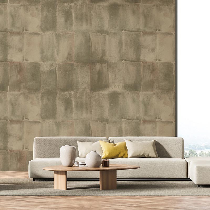 Mural Decorativo Tres Tintas Aniline Briqueta M4107-1