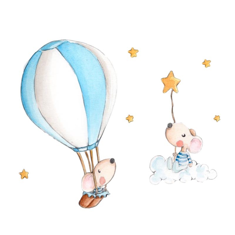 Vinilo Sueños de Cigüeña Sueños En Globo a las Estrellas SDC-SD-21-001