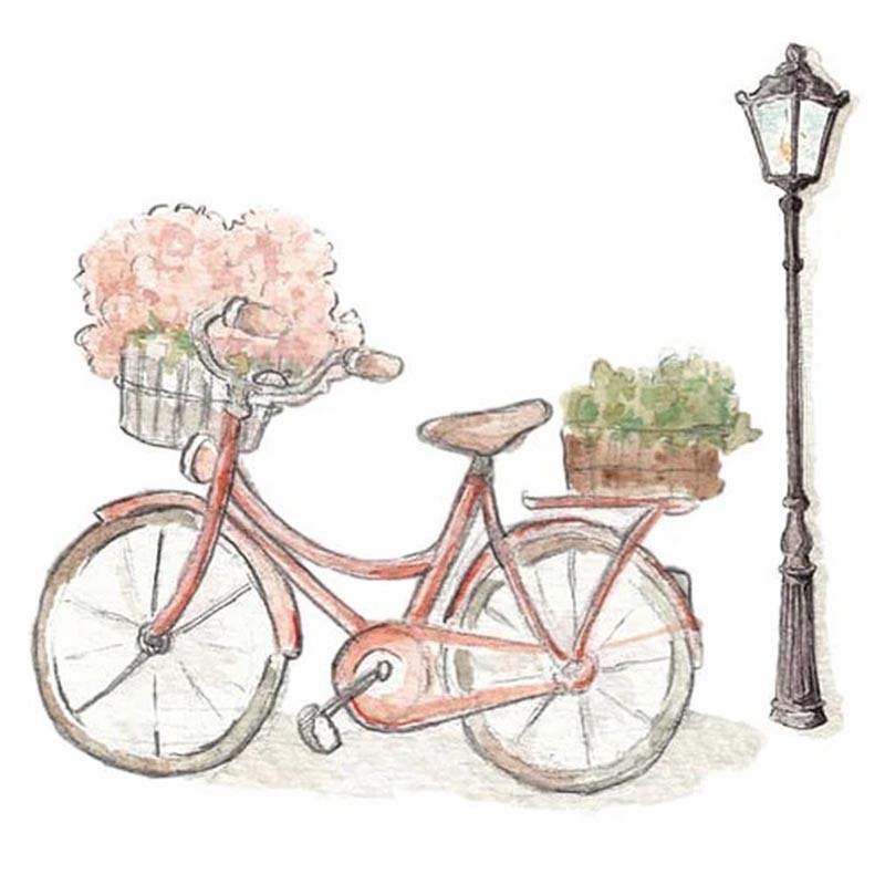 Vinilo Sueños de Cigüeña Sueños Bicicleta niña SDC-SD-20-021