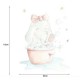 Vinilo Sueños de Cigüeña Sueños Elefanta al Baño SDC-SD-20-012