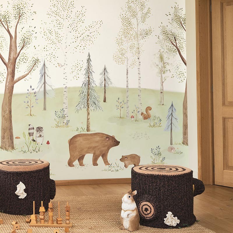 Mural Casadeco Once Upon a Time Enchanted Forest with Bear OUAT88227305