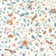 Papel pintado Sanderson Arboretum Aril's Garden Indigo Red 217237