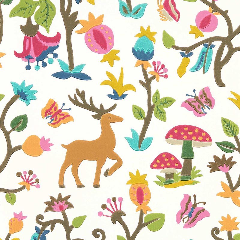 Papel pintado Sanderson Arboretum Forest of Dean Brights Multi 217217