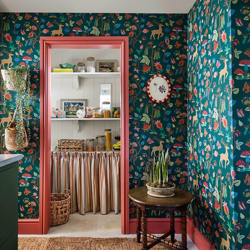 Papel pintado Sanderson Arboretum Forest of Dean Brights Multi 217219