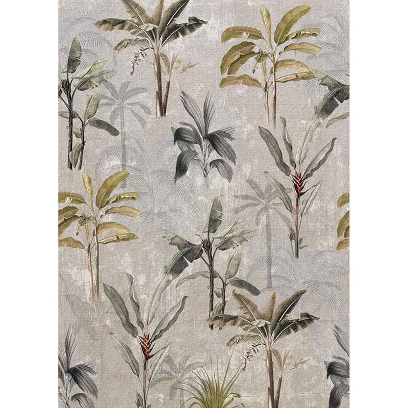 Mural Iberostil Dreaming of Nature Palm Trees Gray INK7728