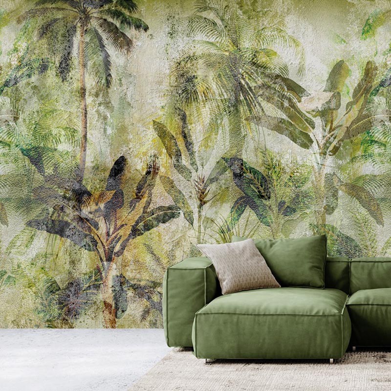 Mural Iberostil Dreaming of Nature Walk in the Jungle Green INK7725