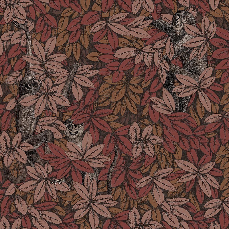 Papel Cole & Son Fornasetti Senza Tempo II Foglie y Scimmie 123-10050