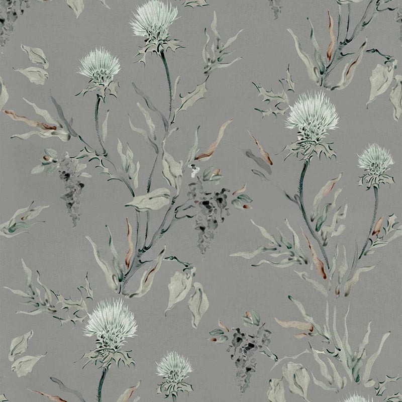 Papel Coordonné Ybarra & Serret Palacio Cristal Silvestre Plata YSP0404