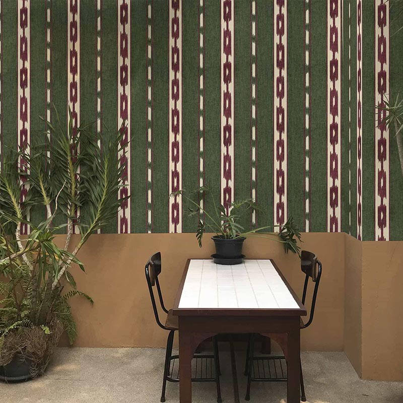Papel pintado Coordonne Ikart Kente Green a00806