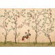 Mural Coordonne Forbidden City Crowned Crane Nacre B00164