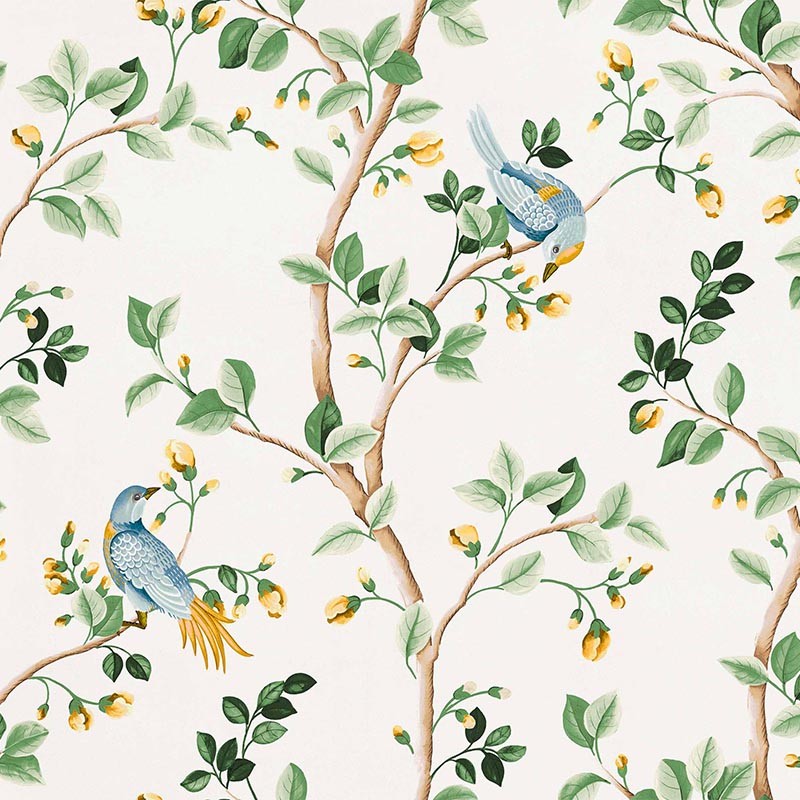 Papel pintado Coordonne Forbidden City Birds Prosperity Swan B00122