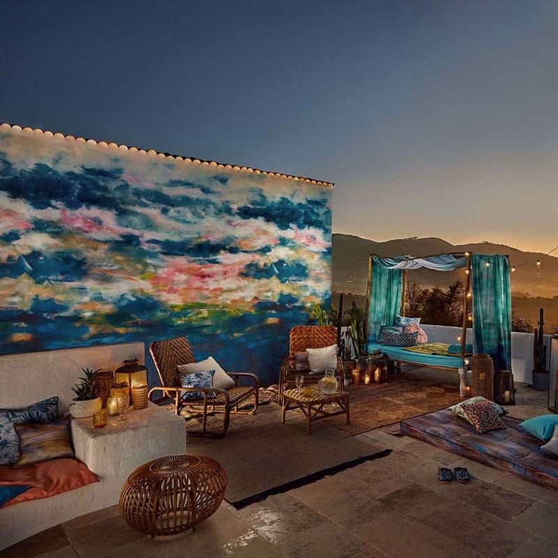 Mural decorativo Clarke & Clarke Breeganjane Nairobi Sunset W0188-01