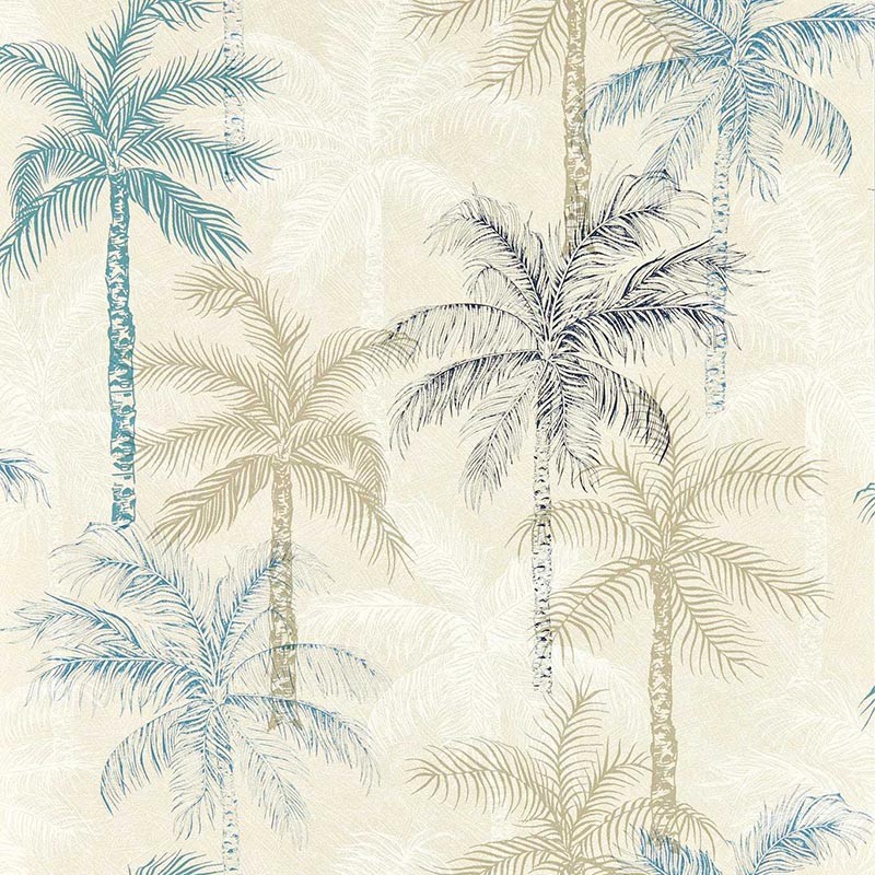 Papel pintado Clarke & Clarke Breeganjane Palmyra Denim W0189-01
