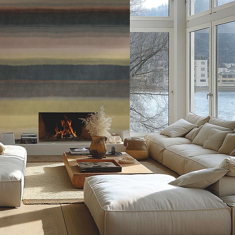 Mural Living Walls Metropolitan Stories Hot Spots Muted Stripes 79015-3
