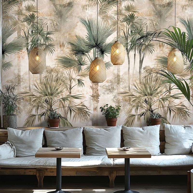 Mural Living Walls Metropolitan Stories Hot Spots Palm Serenity 79015-7