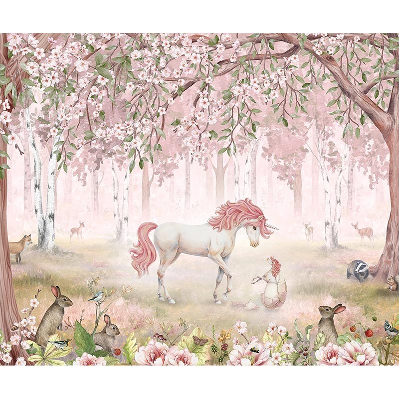 Mural infantil FDC Kikki Belle & Oliver Robins Unicorn Forest BR 4102 M