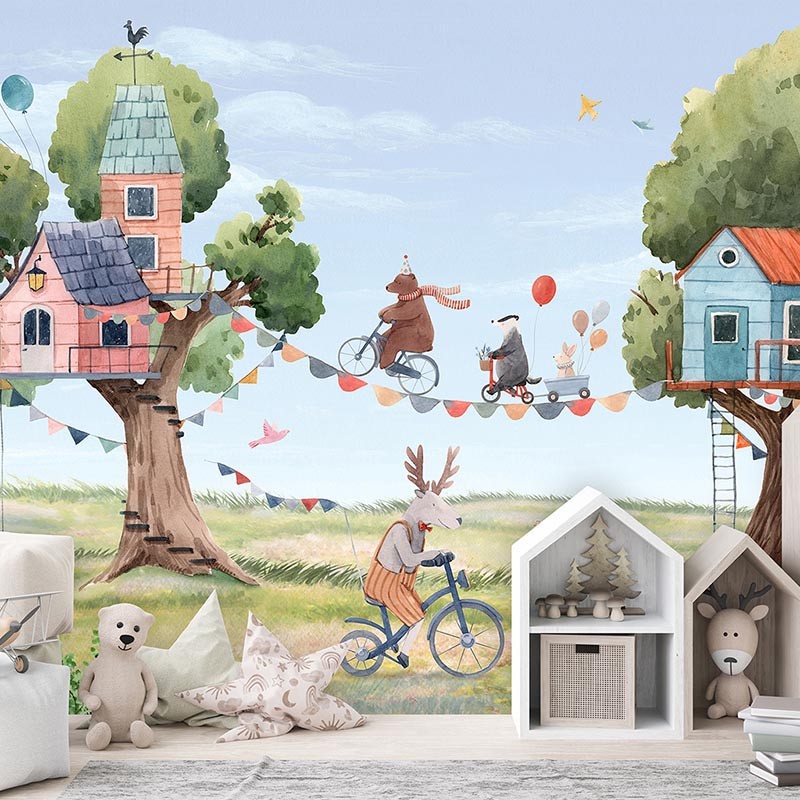 Mural infantil FDC Kikki Belle & Oliver Robins Treehouse Party BR 4099 M