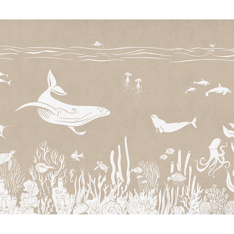 Mural infantil FDC Kikki Belle & Oliver Robins Monochrome Sea BR 4069 M