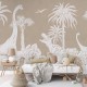 Mural infantil FDC Kikki Belle & Oliver Robins Monochrome Dino BR 4057 M